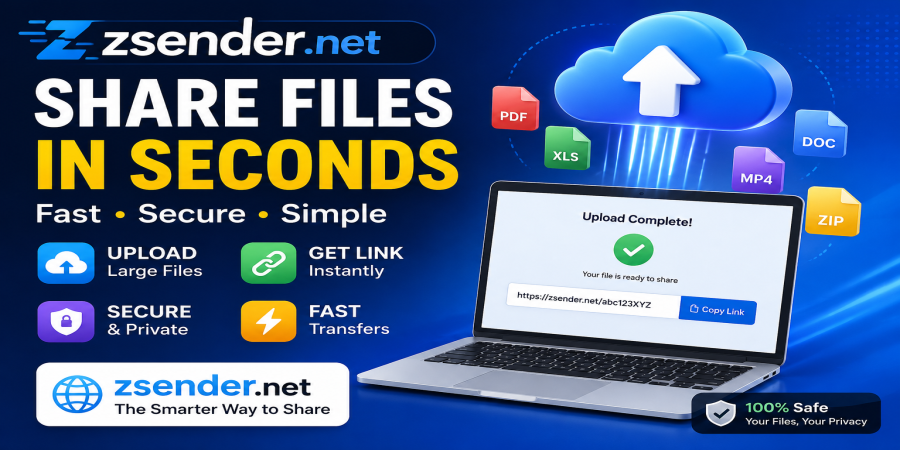 ZSender.net – The Fast, Secure, and Free Way to Share Large Files Online